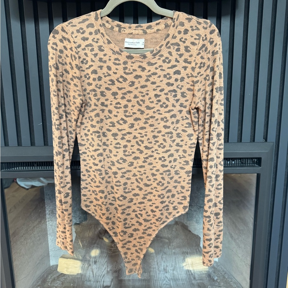 Abercrombie & Fitch Tan Leopard Print Top